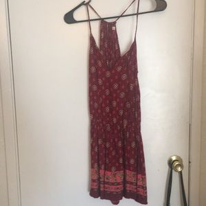 Red. Flowy romper